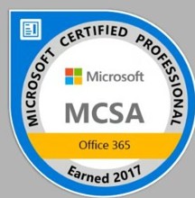 MCSA Office 365 Badge